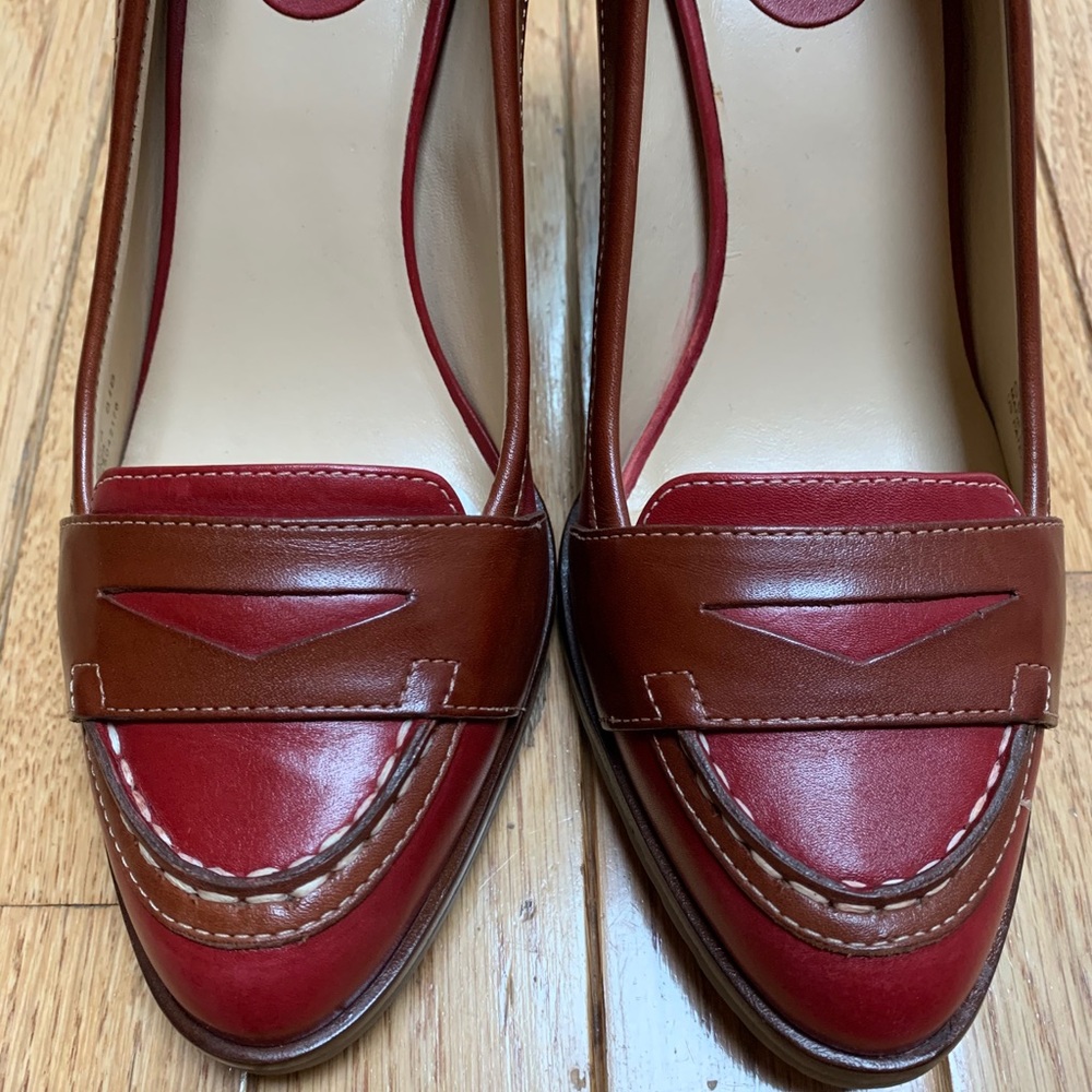 Cole Haan Nike Air Brown/Red Heels, Size 8.5